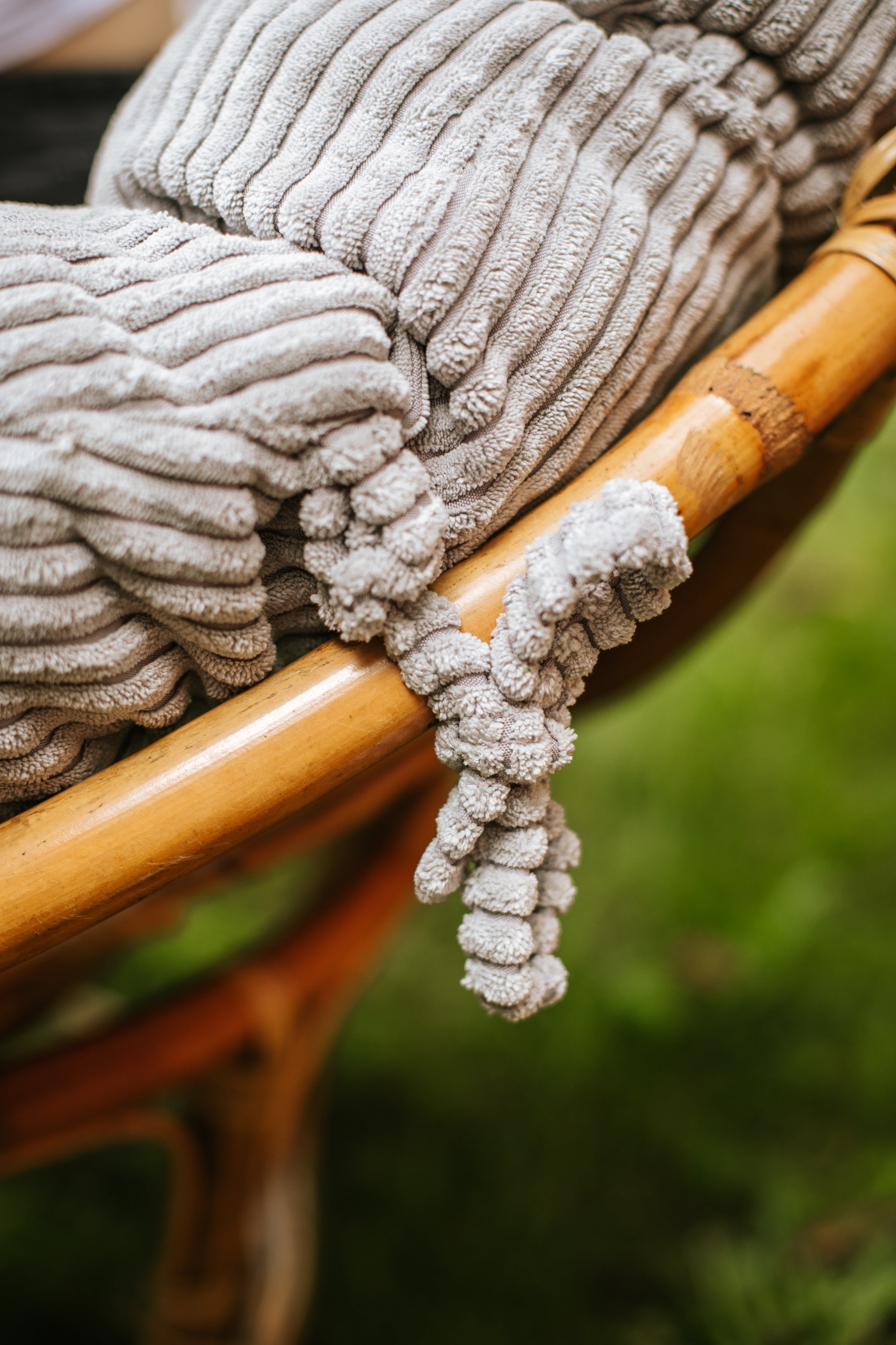 Poduszka Okrągła na Papasan Sztruks