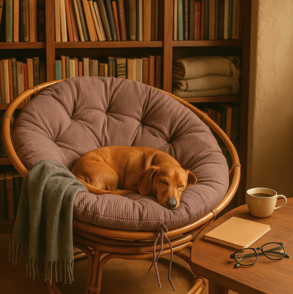 Poduszka Okrągła na Papasan Sztruks