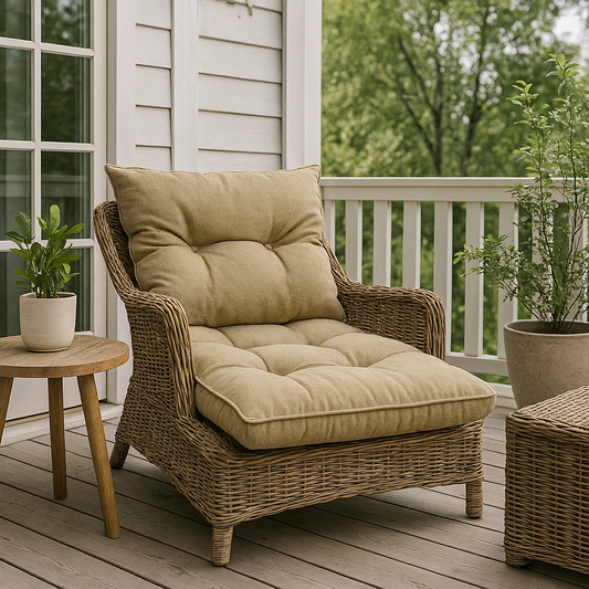 Poduszki ogrodowe na rattan Porto LUX , Pikowane