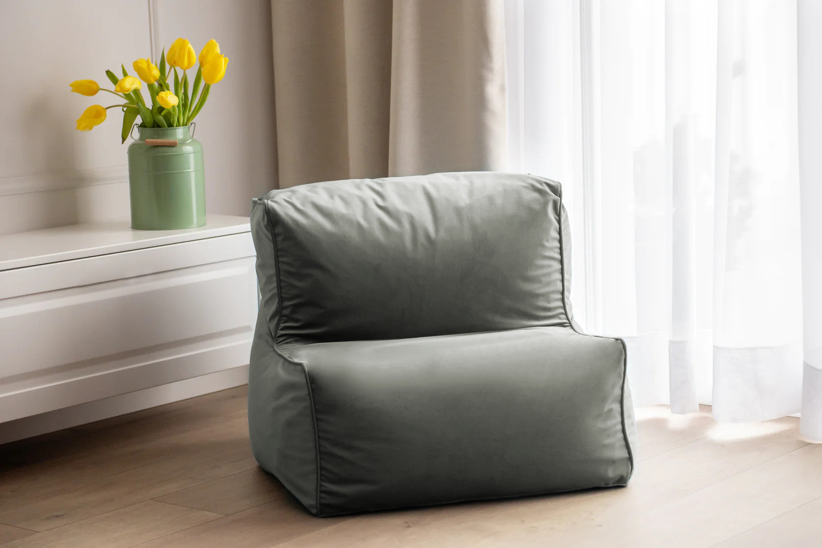 Modułowy Fotel Pufa ELKA Velvet - Aksamitny Komfort i Estetyka, Idealny Beanbag Worek do Siedzenia do Każdego Wnętrza, Dostępny w Różnych Kolorach