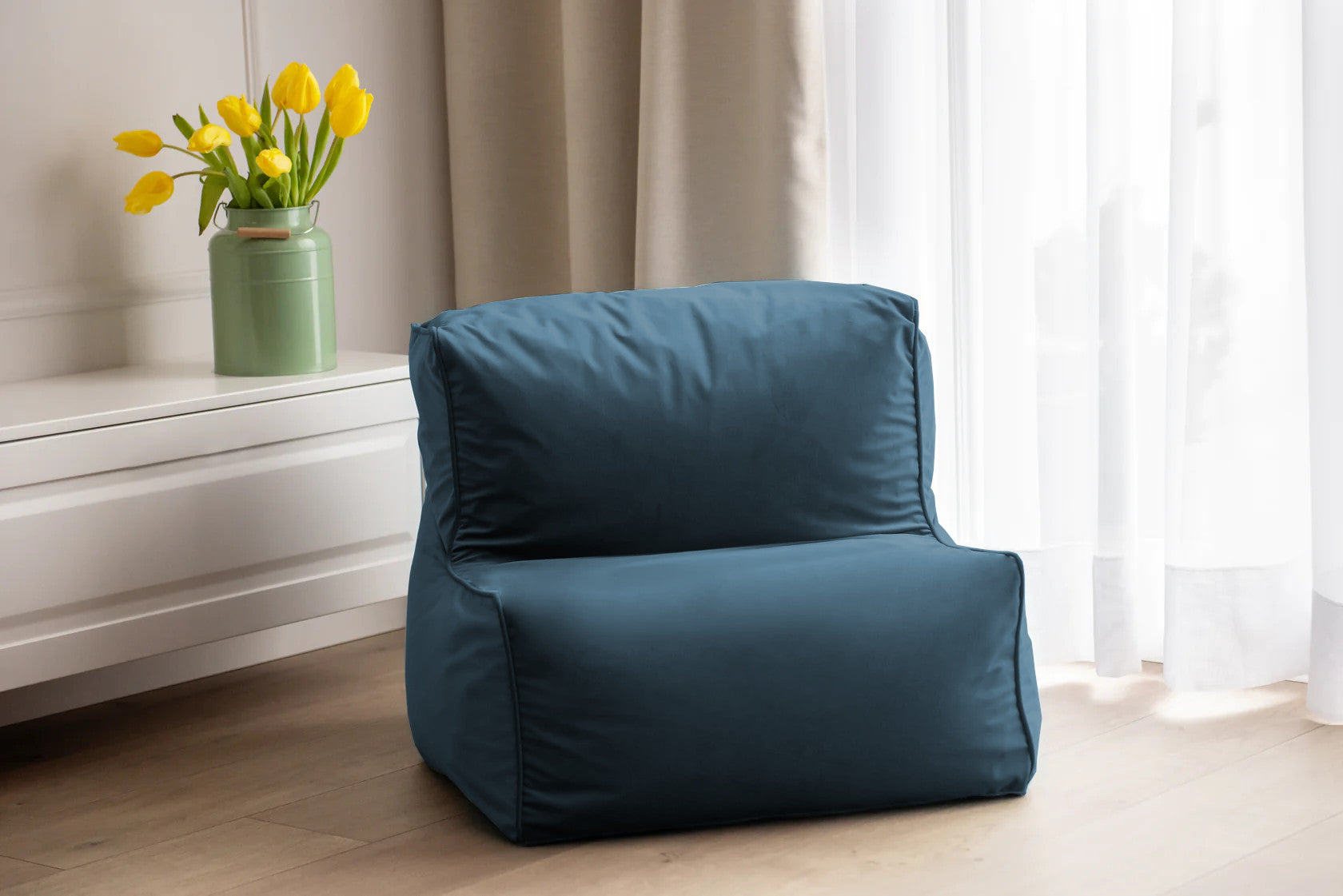 Modułowy Fotel Pufa ELKA Velvet - Aksamitny Komfort i Estetyka, Idealny Beanbag Worek do Siedzenia do Każdego Wnętrza, Dostępny w Różnych Kolorach