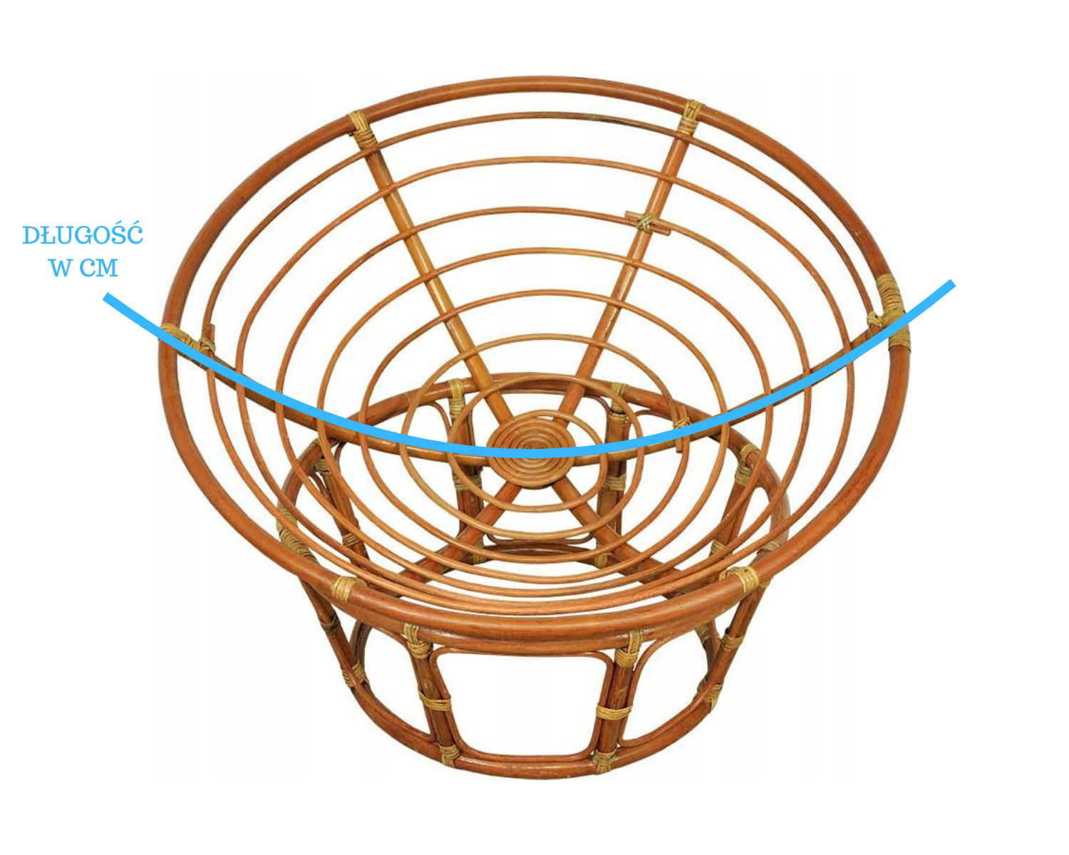 Poduszka Okrągła na Papasan Sztruks