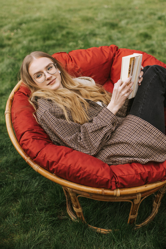 Poduszka Okrągła na Papasan Oxford