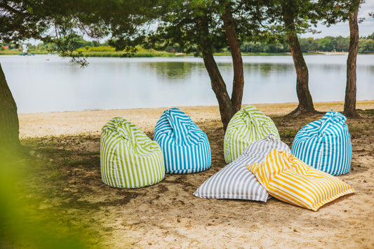 Pufa Banan Beanbag STRIPE Wodoodporna i Wielofunkcyjna, OEKO-TEX® 100