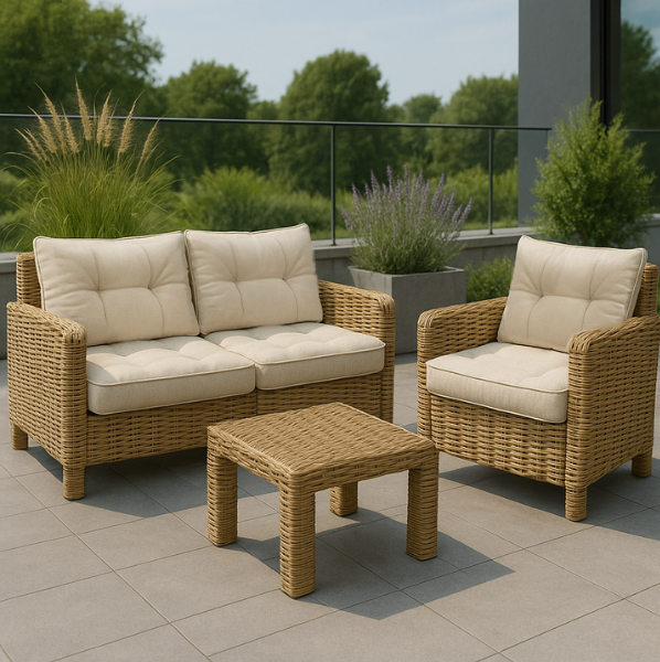 Poduszki ogrodowe na rattan Porto LUX UV – Pikowane