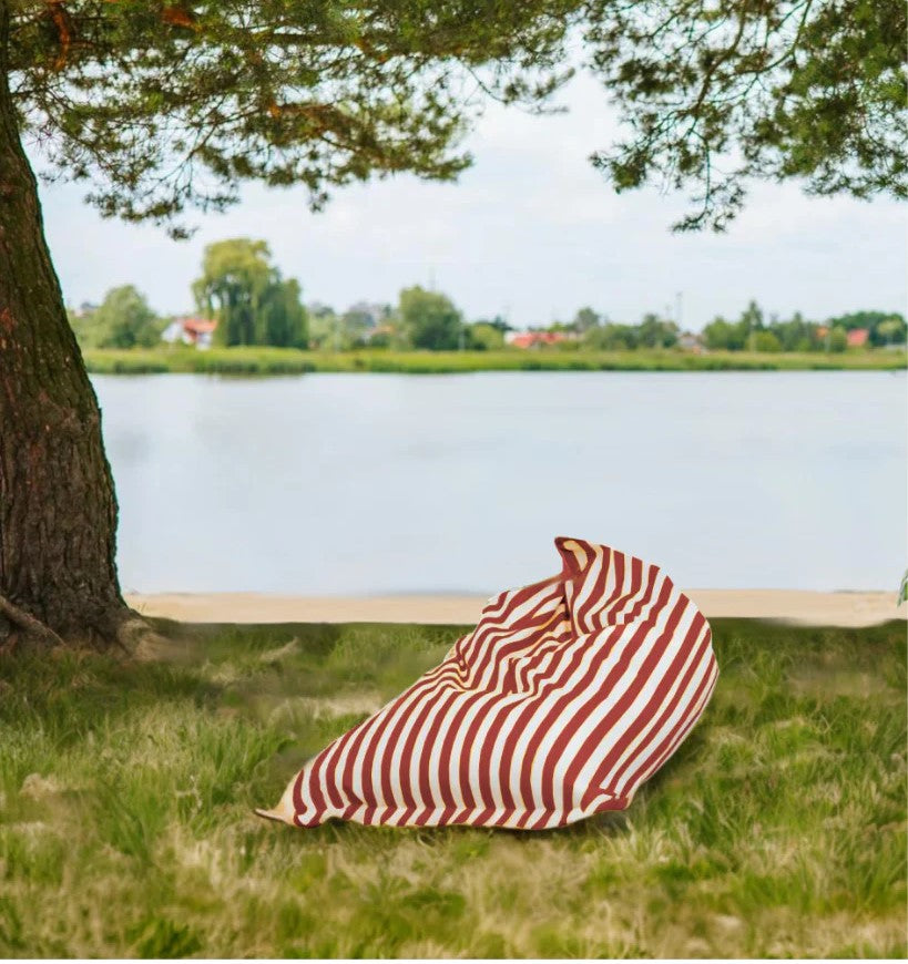 Pufa Banan Beanbag STRIPE Wodoodporna i Wielofunkcyjna, OEKO-TEX® 100