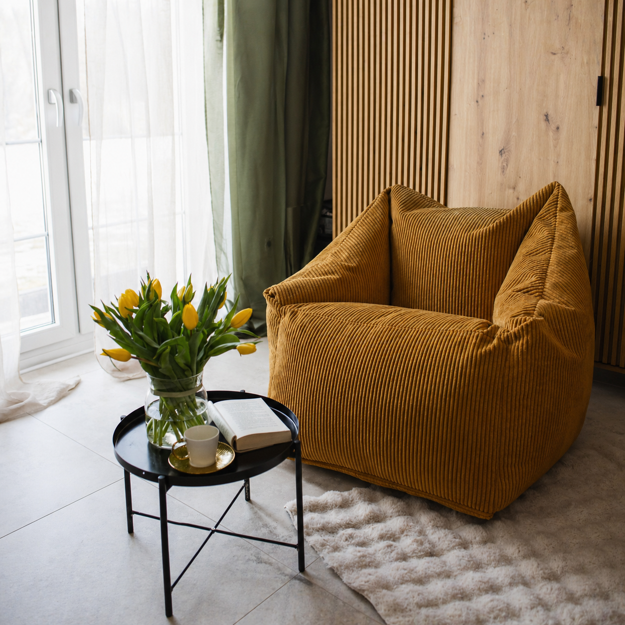 Fotel worek Lazy Sztruks
