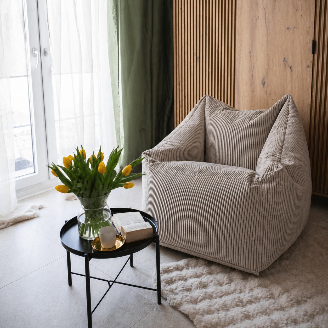 Fotel worek Lazy Sztruks