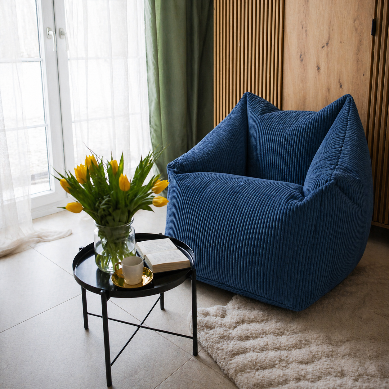 Fotel worek Lazy Sztruks
