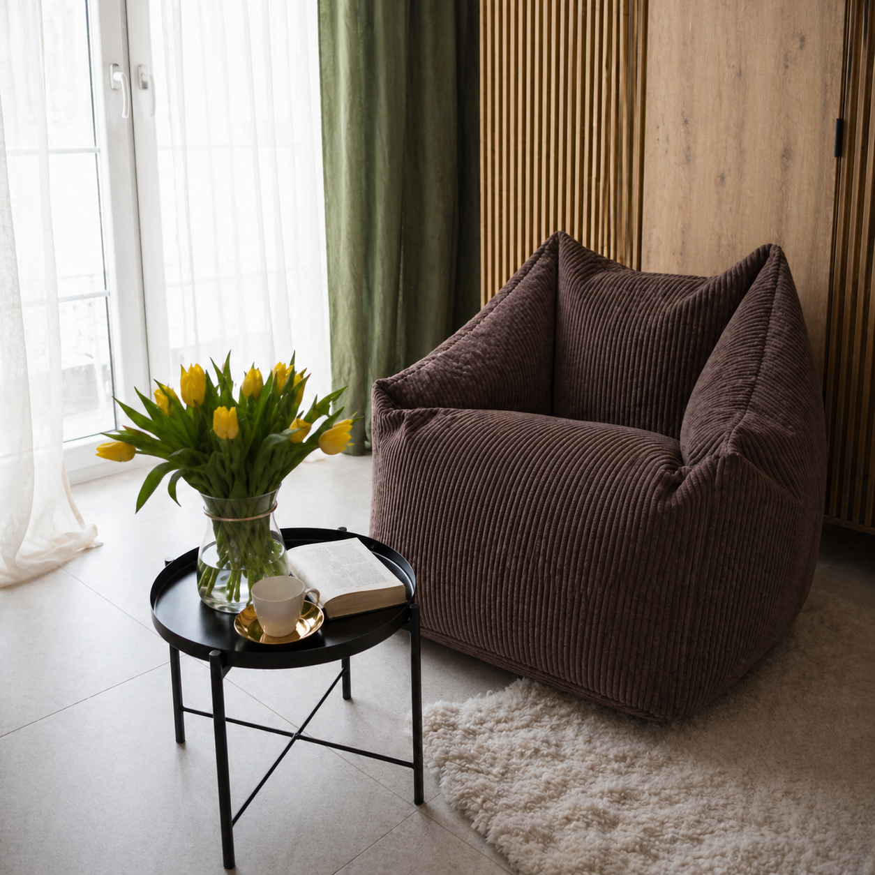 Fotel worek Lazy Sztruks