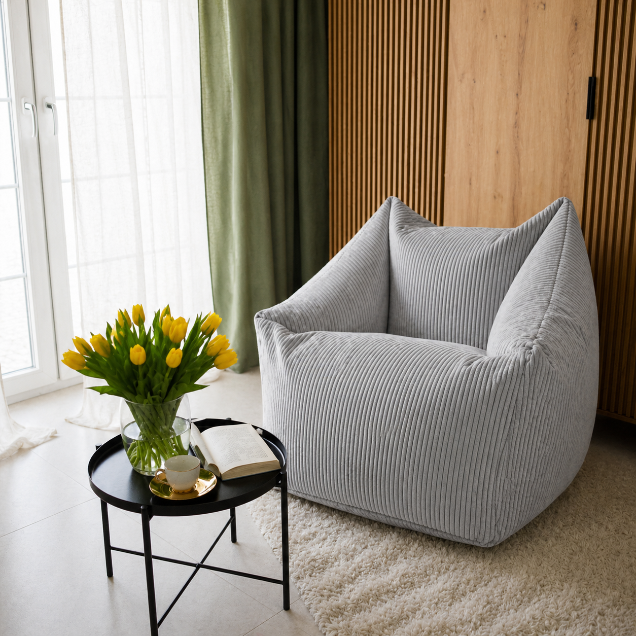 Fotel worek Lazy Sztruks