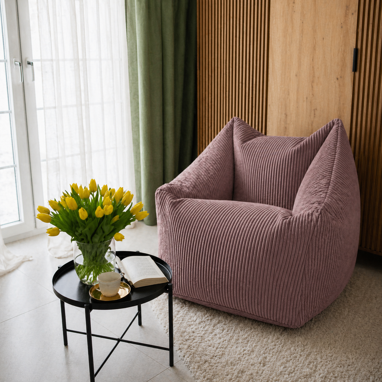 Fotel worek Lazy Sztruks