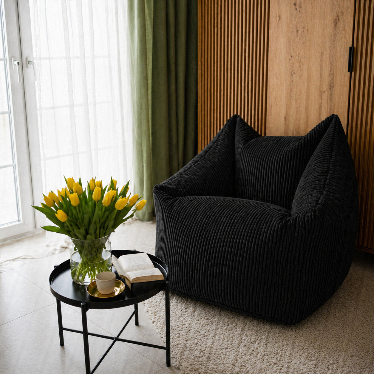 Fotel worek Lazy Sztruks