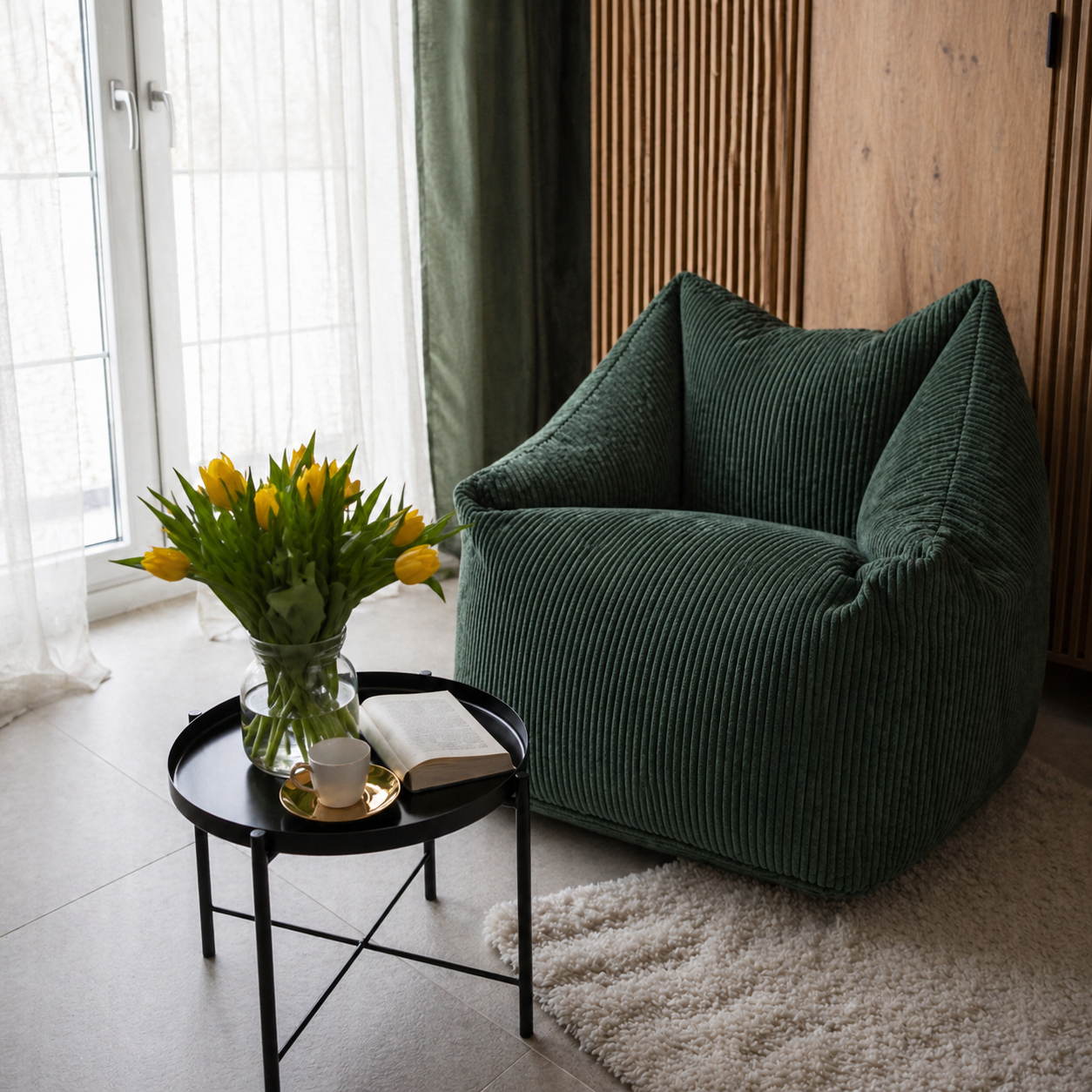 Fotel worek Lazy Sztruks