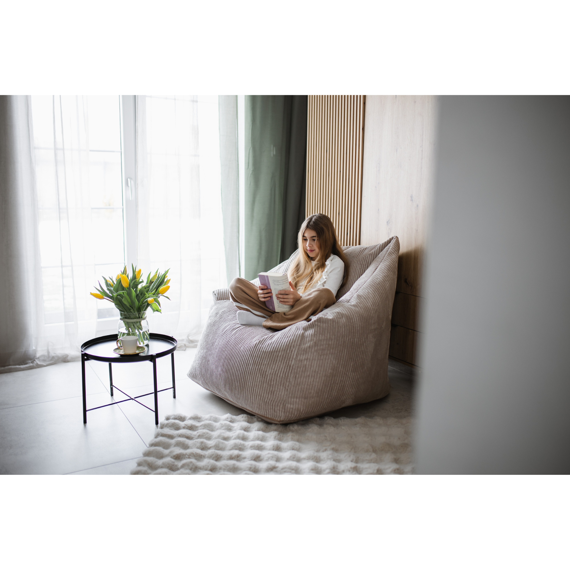 Fotel worek Lazy Sztruks