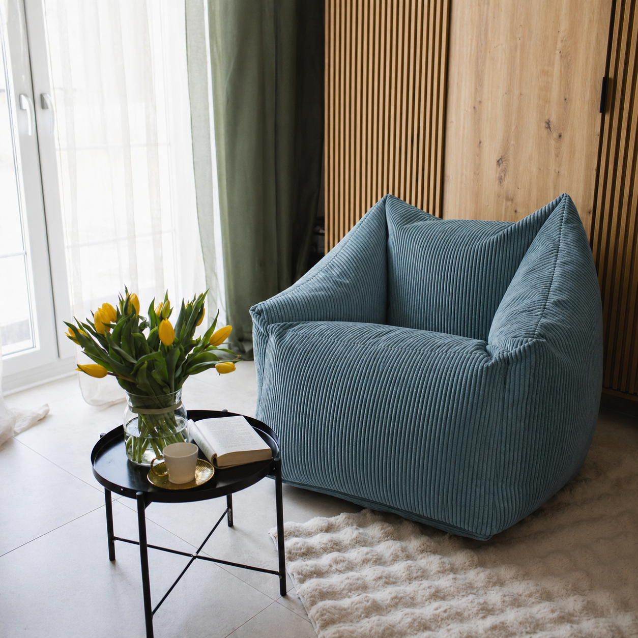 Fotel worek Lazy Sztruks