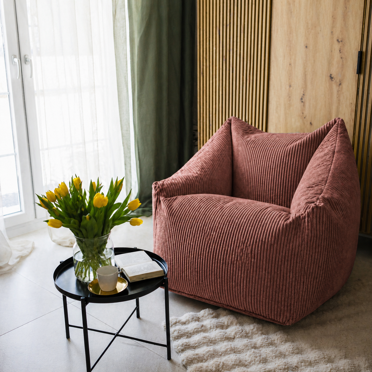 Fotel worek Lazy Sztruks