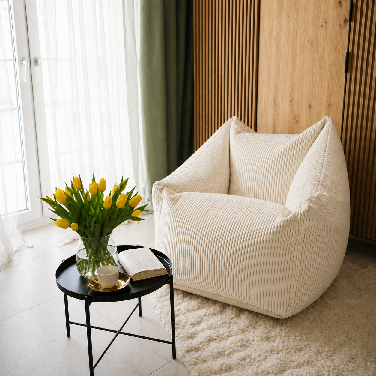 Fotel worek Lazy Sztruks