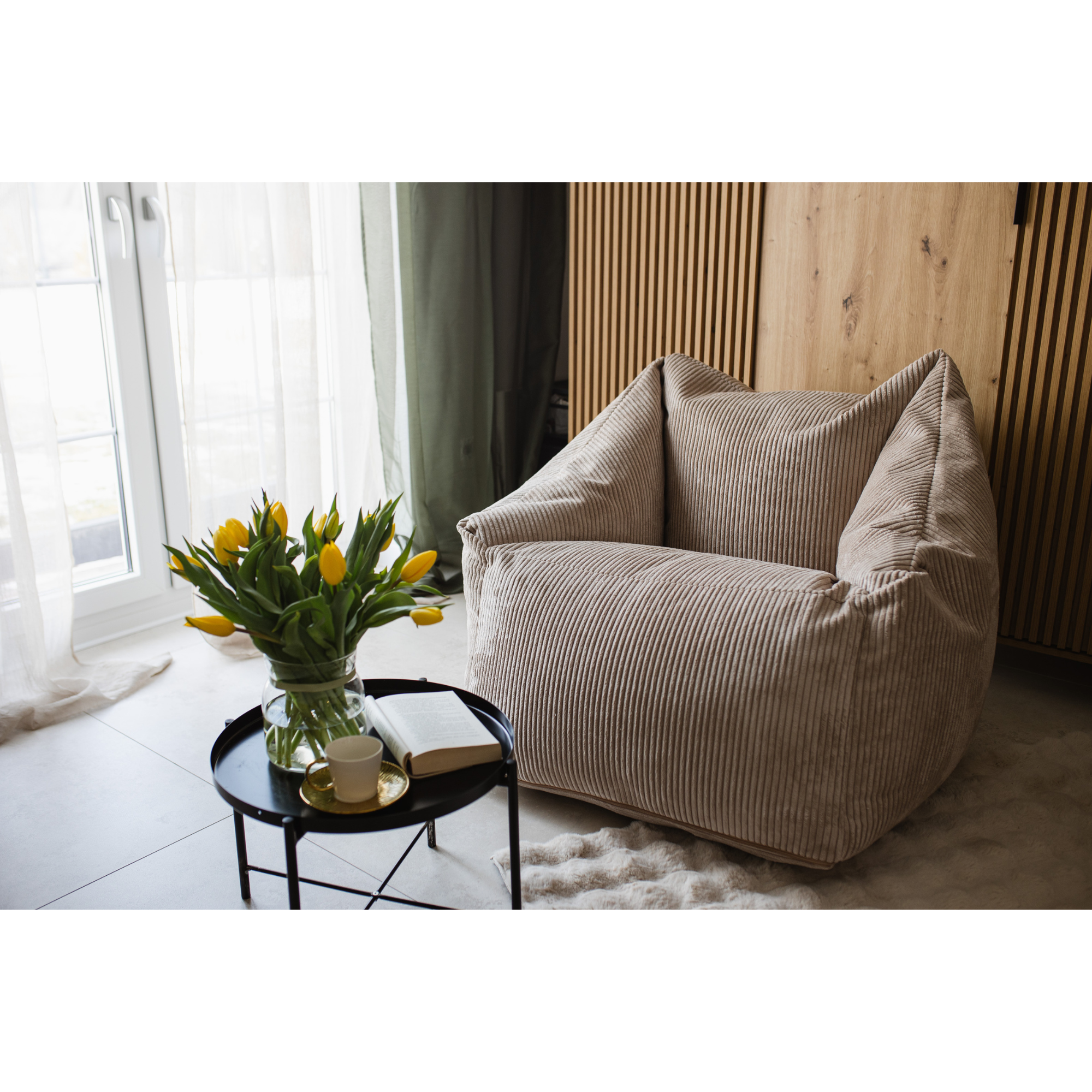 Fotel worek Lazy Sztruks