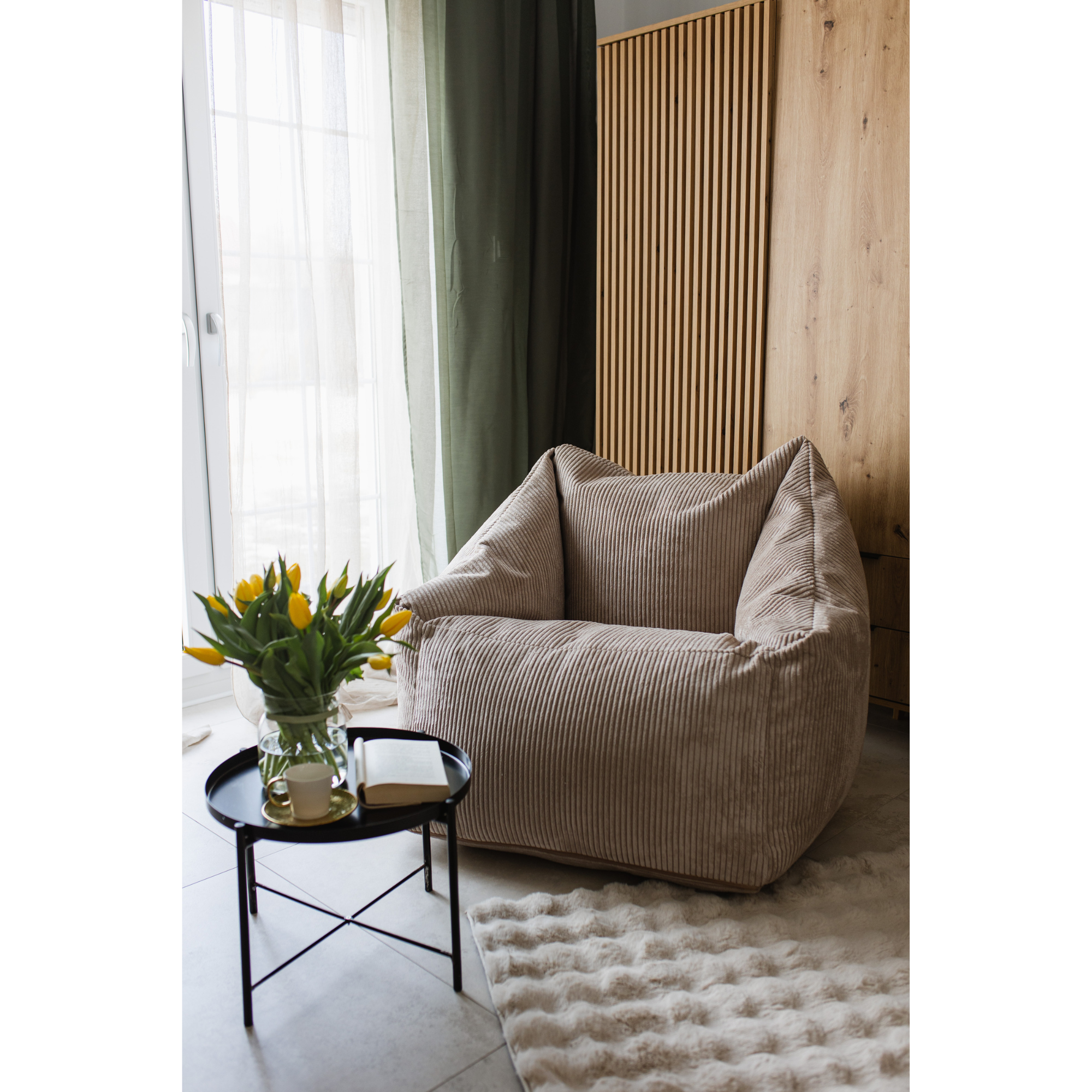 Fotel worek Lazy Sztruks