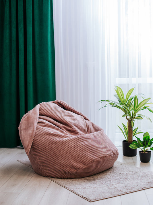 Sako Królik Beanbag  Sztruks - Komfortowy, Lekki, Worek do Siedzenia Pufa ze Sztruksu