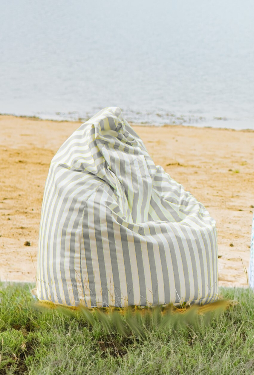 Beanbag Sako Wodoodporne – STRIPE Klasyczne Siedzisko Worek ze Styropianem Certyfikat OEKO-TEX® 100